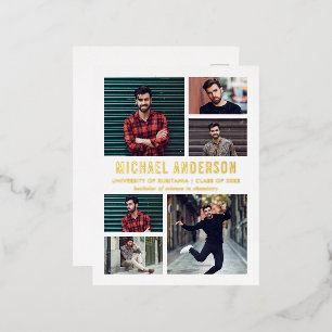 6 Invitación de graduación de pizarra fotográfica