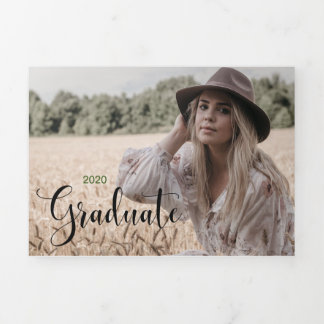 6 Invitación triple de graduación fotográfica