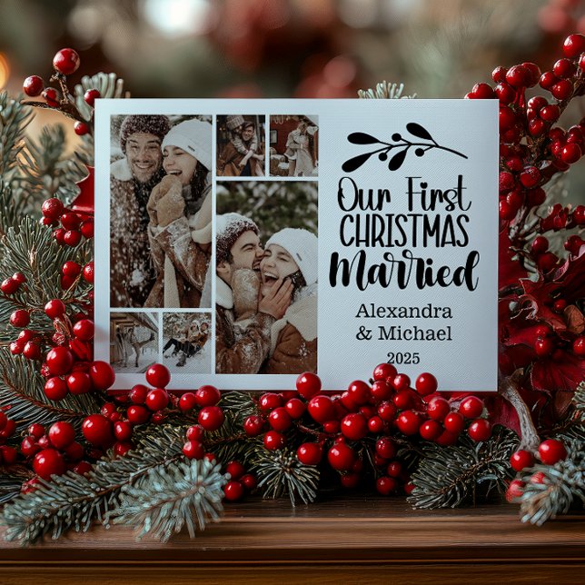 6 Minimista fotográfico Nuestra Primera Navidad Ca (Subido por el creador)
