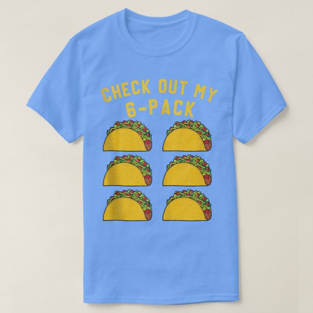 6 Pack Fitness Taco Funny Gym Top para Taco (Diseño del anverso)