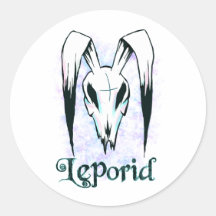 (6 Pegatinas grandes) Logo del conejito de Leporid