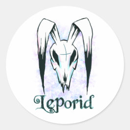 (6 Pegatinas grandes) Logo del conejito de Leporid