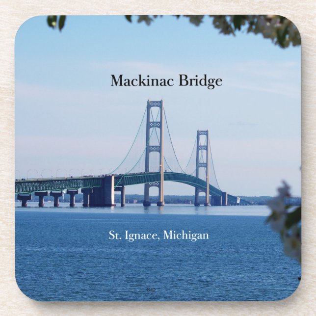6 posavasos de plástico del puente de Mackinac St  (Frente)