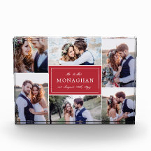 6 rojo del collage de fotos |