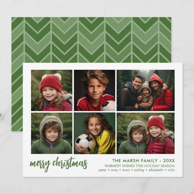 6 Script de Navidad Feliz - Borde Blanco (Anverso / Reverso)