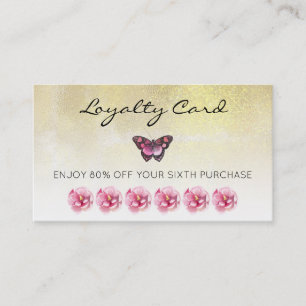 *~* 6 Tarjeta de fidelidad a la mariposa de las fl