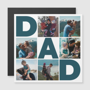 6 Tarjeta magnética de Collage de fotos papá