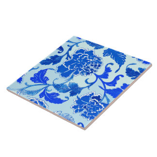 (6" X 6") baldosa cerámica floral, grande