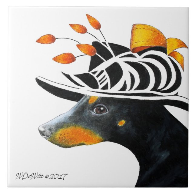 (6" X 6") teja de cerámica grande de la foto (Frente)