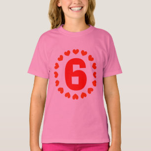6ta camisa el número seis del cumpleaños de lo
