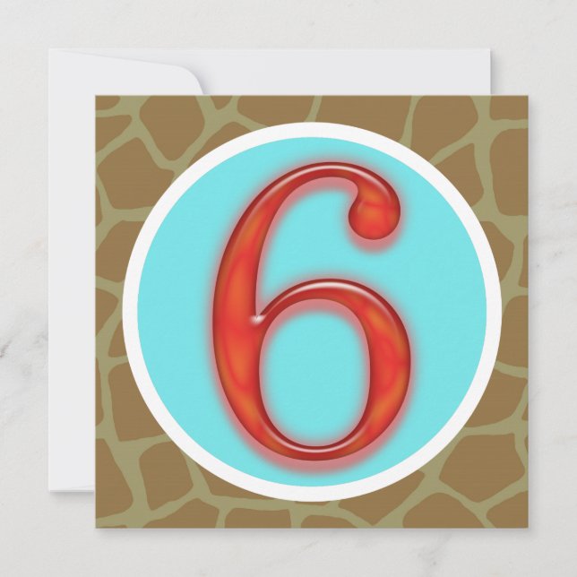 6ta invitación personalizada del cumpleaños (Anverso)