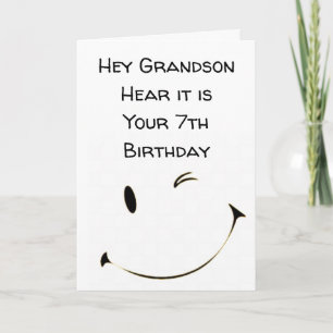 ***7º GRANDSON DE CUMPLEAÑOS*** Tarjeta