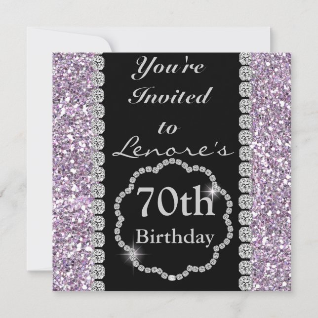 70ª invitación a la fiesta de cumpleaños (Anverso)