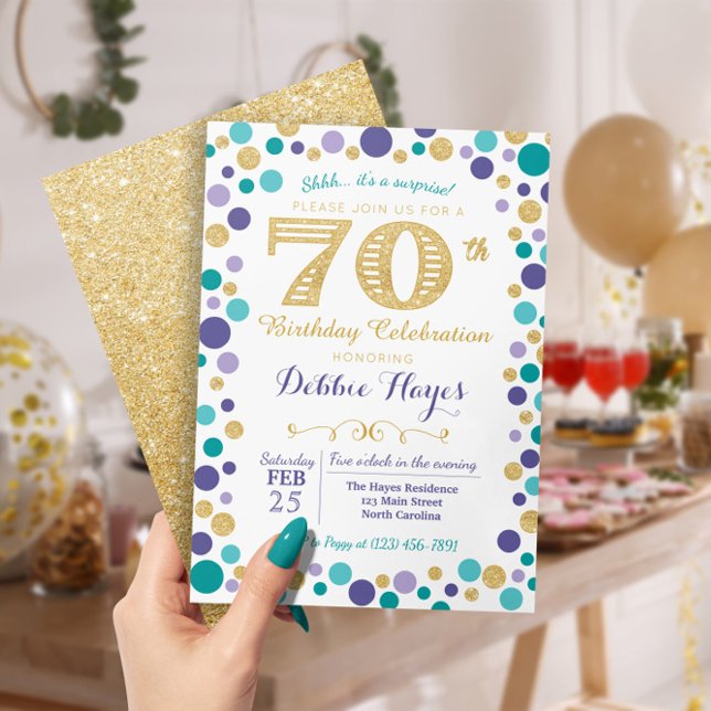 70ª Invitación a la fiesta de cumpleaños sorpresa (Subido por el creador)
