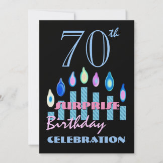 70º - 79º SORPRESA Invitación a fiesta de cumpleañ