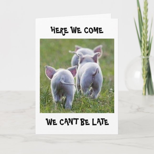 **70º CUMPLEAÑOS** ¡NO PODEMOS TARDAR! Tarjeta (Anverso)