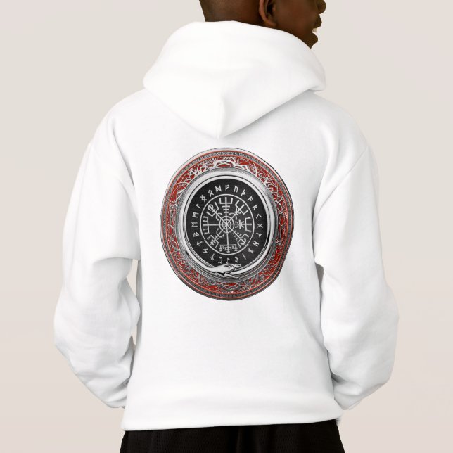 [700] Vegvisir - Viking Silver Magic Runic Compass (Reverso)