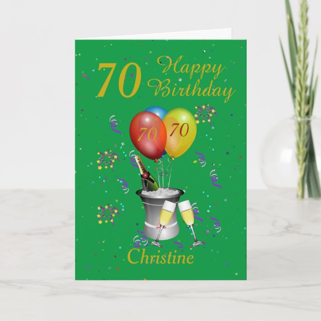 70.ª Celebración del Cumpleaños Tarjeta de Oro Ver (Anverso)