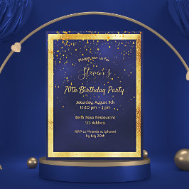70.ª fiesta de cumpleaños invitación al confetti d