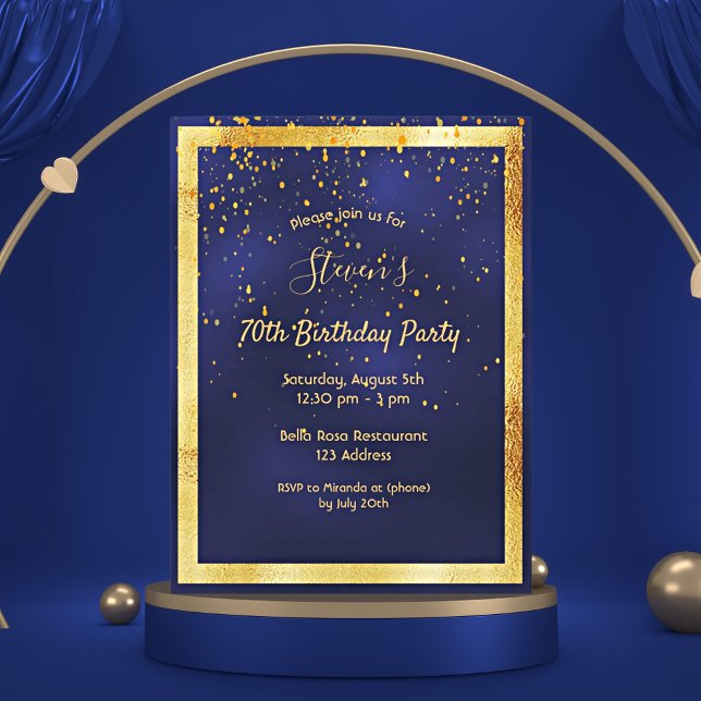 70.ª fiesta de cumpleaños invitación al confetti d (Subido por el creador)
