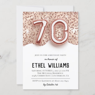70.ª invitación a la fiesta de cumpleaños