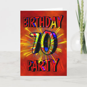 70.ª invitación a la fiesta de cumpleaños