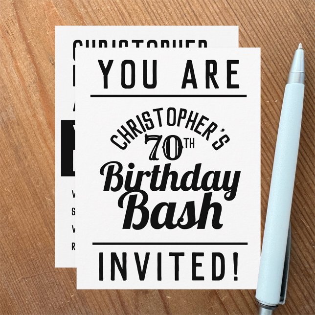 70.ª invitación a la fiesta de cumpleaños (Subido por el creador)