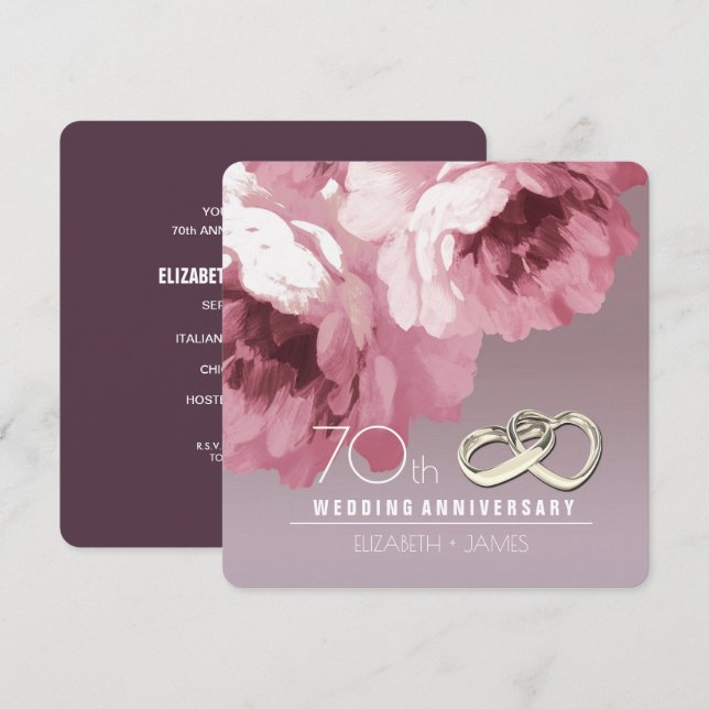 70.ª invitación a la fiesta del aniversario del Bo (Anverso / Reverso)
