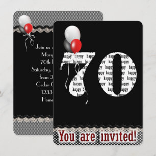 70.ª invitación de cumpleaños
