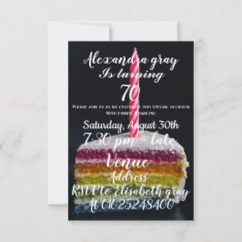 70.ª invitación de cumpleaños