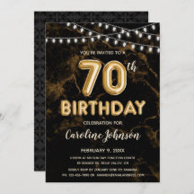 70.ª invitación de cumpleaños a los globos de oro