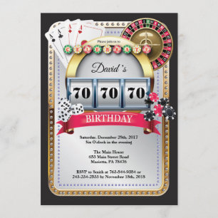 70.ª Invitación de cumpleaños al Casino de cartas 