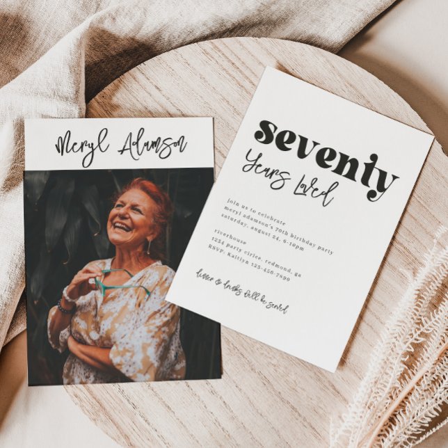 70.ª invitación de cumpleaños | Foto 70 cumpleaños (Subido por el creador)