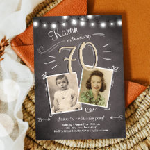 70.ª Invitación de Cumpleaños Vendimia Setenta Año