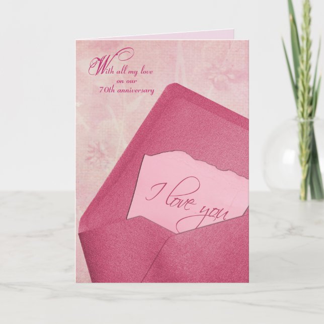 70.ª nota de aniversario del boda en sobre (Anverso)