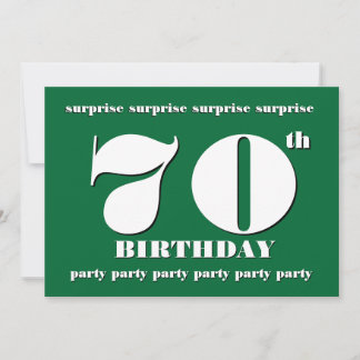 70.ª SORPRESA Invitación a la fiesta de cumpleaños
