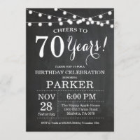 70.ª tabla de invitaciones por cumpleaños