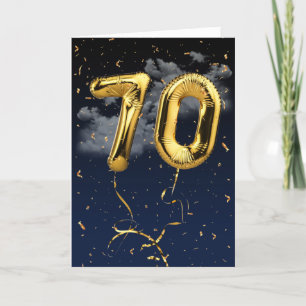 70.ª Tarjeta de Confetti y Globo de Oro