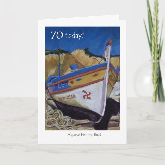 70.ª Tarjeta de Cumpleaños - Barco de Pesca de Alg (Anverso)