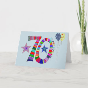 70.ª tarjeta de cumpleaños feliz 70