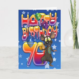 70.ª tarjeta de cumpleaños linda con el pequeño ra