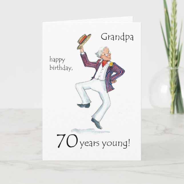 70.ª tarjeta de cumpleaños para un abuelo (Anverso)