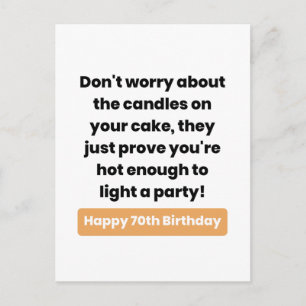 70.ª Tarjeta de humor para cumpleaños