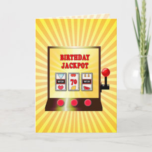 70.ª tarjeta de máquina tragaperras de cumpleaños