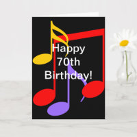 70.ª tarjeta de saludo doblada para notas musicale