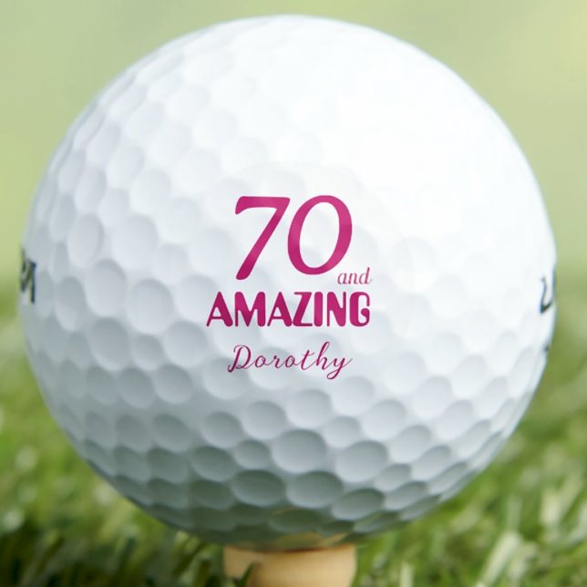 70.º cumpleaños bolas de golf nombre personalizado (Subido por el creador)