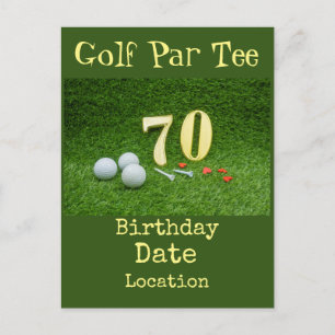 70.º cumpleaños de golf Par Tee Invitación