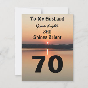 70.º cumpleaños del marido tu luz brilla al atarde
