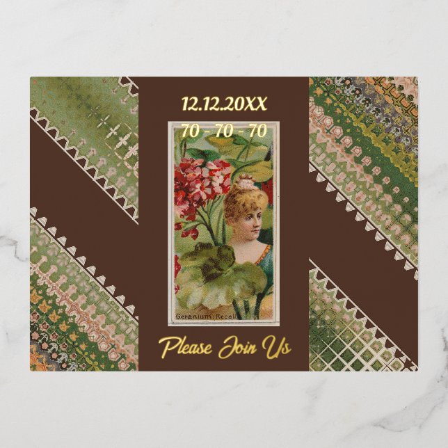 70.º cumpleaños Personalizado Invitación Bellezas  (Anverso)