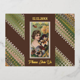 70.º cumpleaños Personalizado Invitación Bellezas 